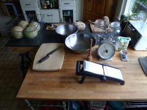 sauerkraut prep